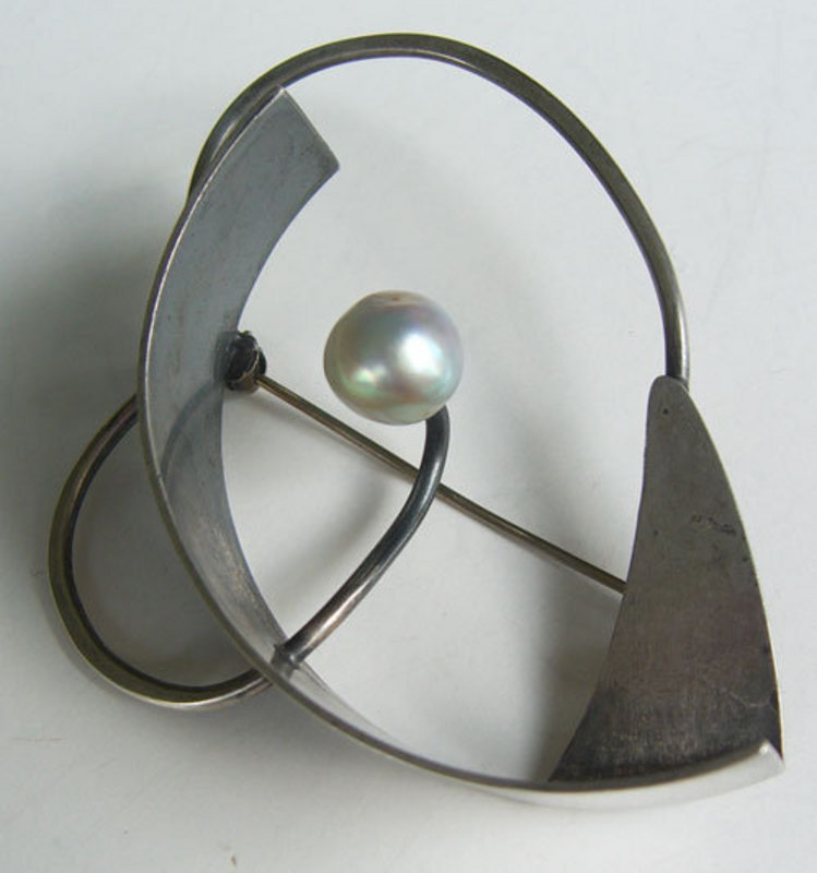Bill Tendler Modernist Sterling Mid Century Pin Brooch