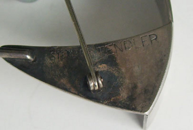 Bill Tendler Modernist Sterling Mid Century Pin Brooch