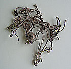Marci Zelmanoff Twisted Silver Wire Brooch