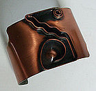 Rebajes Modernist Copper Geometric Deco Bracelet