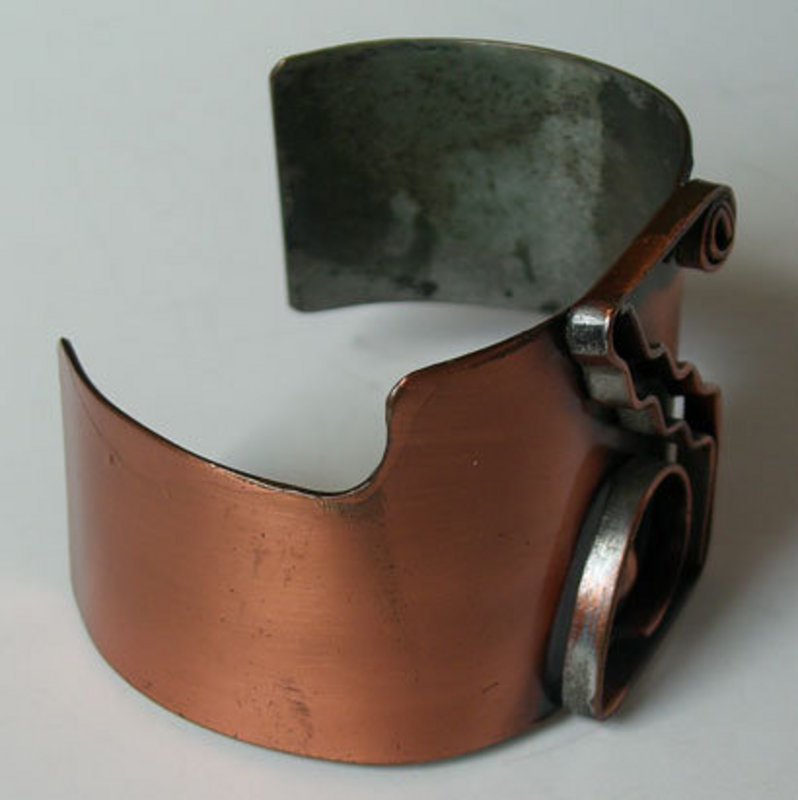 Rebajes Modernist Copper Geometric Deco Bracelet
