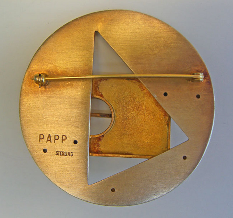 Tony Papp Post Modernist Sterling Brooch