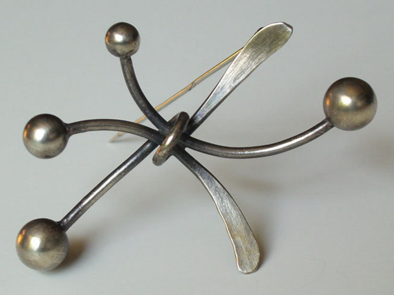 Art Smith Sterling Modernist Jewelry Brooch