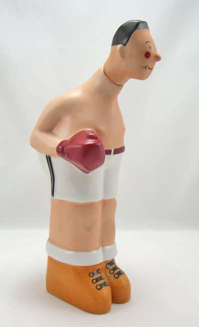 Limoges Art Deco Porcelain Boxer Decanter