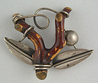 Modernist Jewelry Rebajes Sterling Musanga Branch Pin