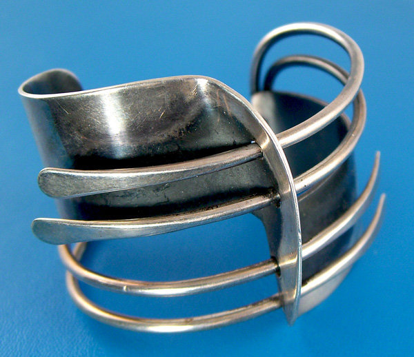 Art Smith Modernette Sterling Cuff Bracelet - Modernist