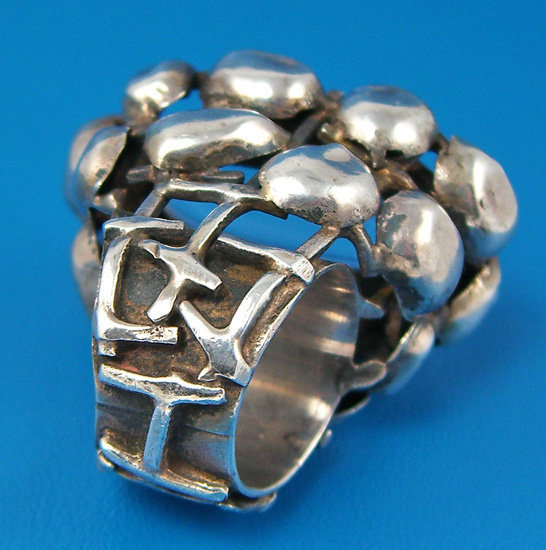 Rachel Gera Modernist Jewelry Sterling Ring - Israel