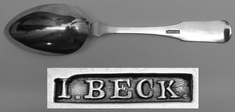Important Dessert Spoon by John Beck of Warrior's Mark, PA Ca. 1824-30