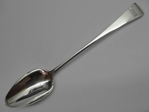 George III English Sterling Stuffing Spoon by John Lias
