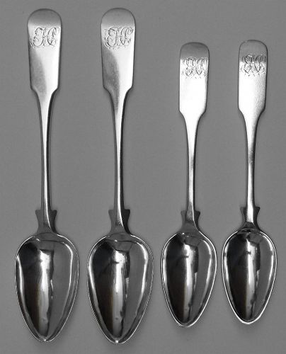 Superb Group of Coin Silver Spoons by Lewis & Smith and Edward Lownes