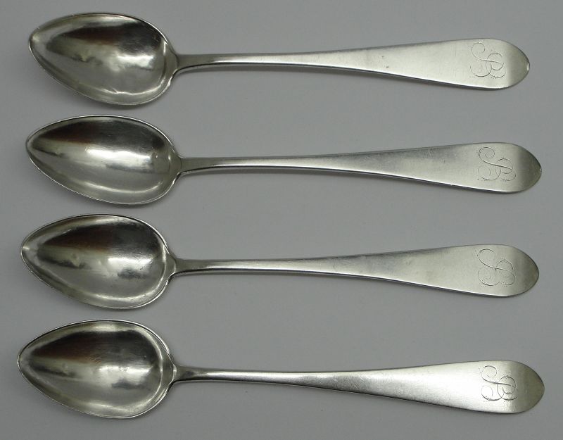 Important Set of Four Washington, DC Dessert Spoons by Bentley &amp; Wood