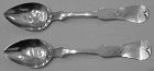 Rare Pair of Hannibal, Missouri Coin Silver Spoons by George Mitchell