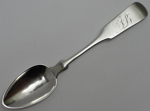 New York Coin Silver Spoon by John & James Cox, Marked J&IC