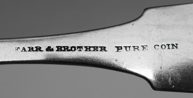 Nice Philadelphia Coin Silver Spoon by Farr &amp; Brother