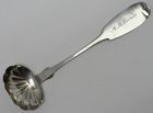 Nice Coin Silver Fluted Sauce Ladle by A. Corwin Circa 1835-60