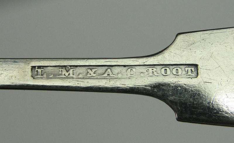 Pittsfield, Massachusetts Coin Silver Salt Spoon by L. M. &amp; A. C. Root