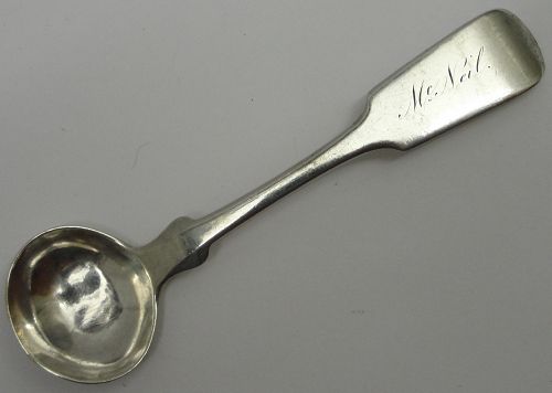 Coin Silver Salt Spoon by Gelston & Treadwell of New York Ca. 1843-49
