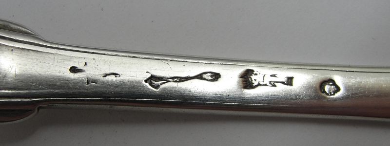 18th Century French Silver Tablespoon with Caribbean Inscription