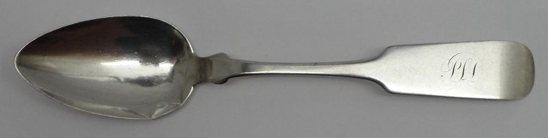 Rare Detroit Coin Silver Tablespoon by Morrison &amp; Conklin Circa 1850s