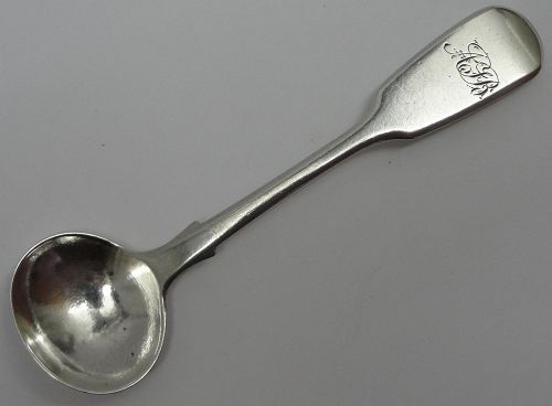 Good English Sterling Salt Spoon, Bristol (Hallmarked for Exeter) 1865