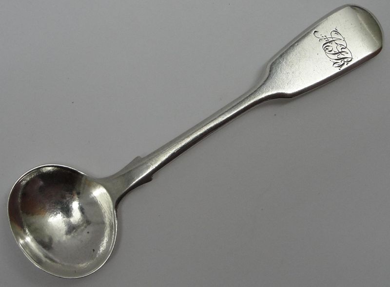 Good English Sterling Salt Spoon, Bristol (Hallmarked for Exeter) 1865