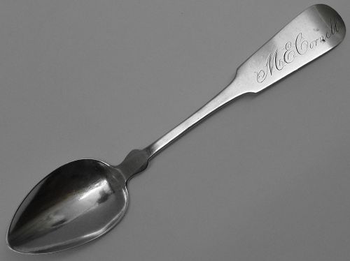 Providence, RI Coin Silver Dessert Spoon by Gorham & Co., Variant Mark