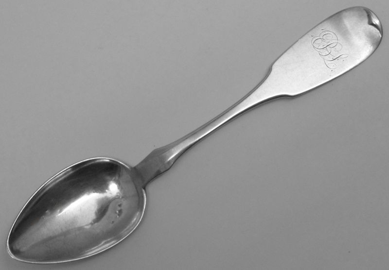 Coin Silver Teaspoon by Wriggins &amp; Warden of Philadelphia, 1856-67