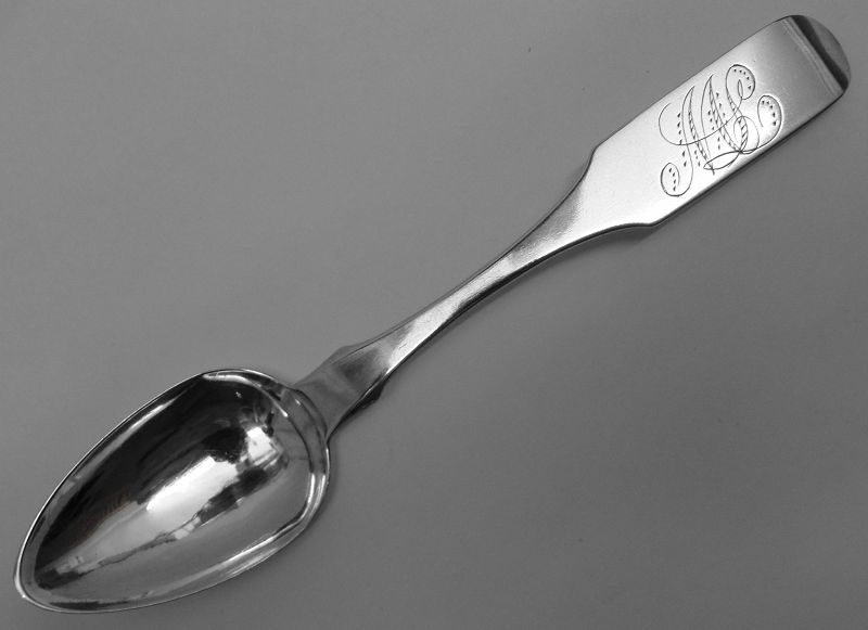 Good Early Philadelphia Silver Teaspoon by Nicholas LeHuray, Jr.