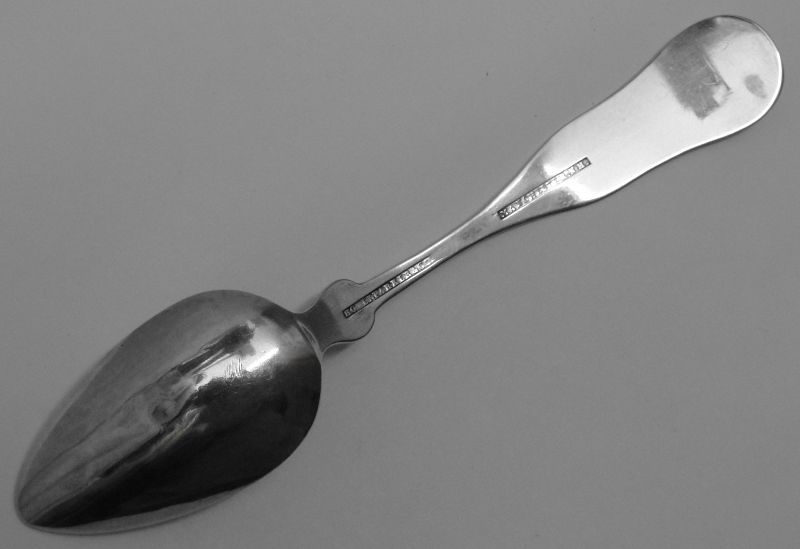 Manchester, NH Coin Silver Spoon by Hovey, Parker &amp; Co., Ca. 1850-52