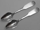 Pair of Philadelphia Teaspoons by David B. Cumming, Circa 1810-15