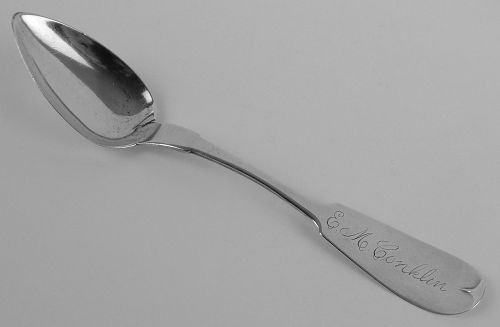 Coin Silver Teaspoon Marked E.FERRIS w/Hotchkiss & Schreuder Marks
