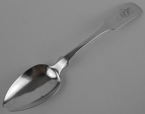 Coin Silver Teaspoon Marked J.BELL and with Pseudo-Hallmarks