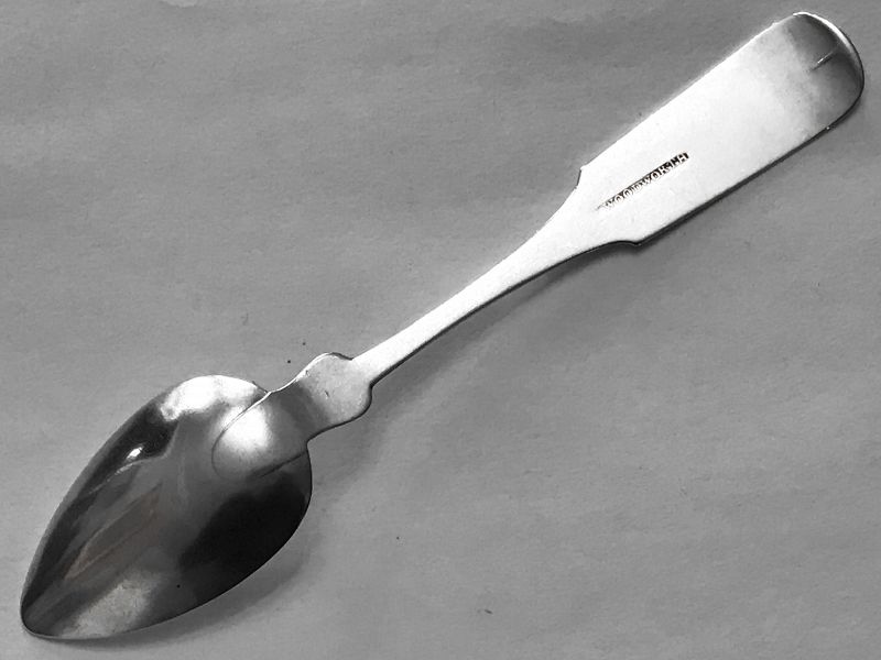 Excellent Coin Silver Spoon by Earl Woodworth of Springfield, Mass