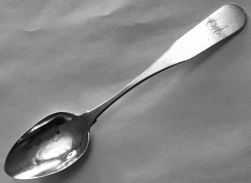 Windham, Connecticut Coin Silver Spoon by Alfred Elderkin Ca. 1810-20