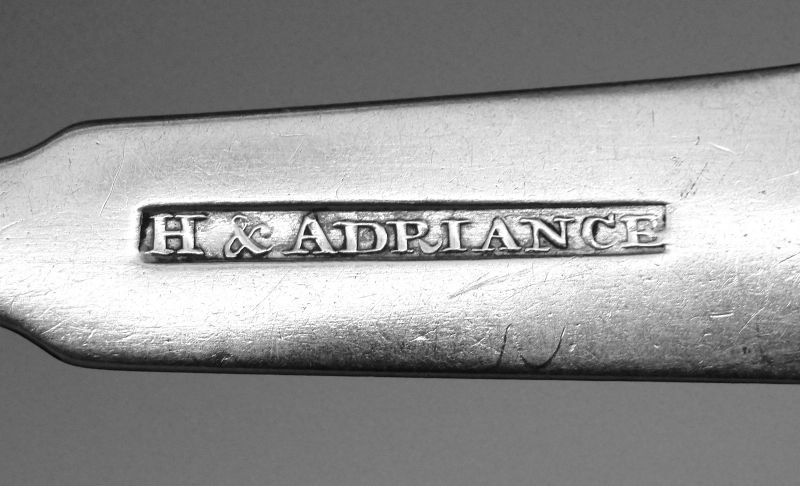 NY Coin Silver Spoon Mkd &quot;H&amp;ADRIANCE&quot;, Hayes &amp; Adriance, 1816-26