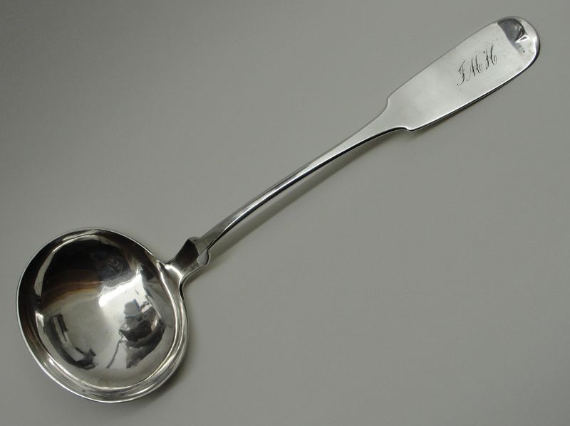 Very Good St. Louis, MO Coin Silver Soup Ladle by A. H. Menkens