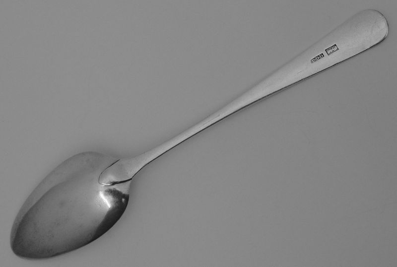 Decorated Circa 1795-1805 Coin Silver Spoon by Teunis D. Dubois of NY