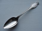 Rare Pattern Coin Silver Teaspoon - Patent 1848 - J&I Cox,  "W" Maker