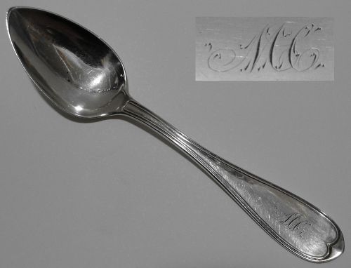 New York Coin Silver Teaspoon by Squire & Lander Ca. 1855-70