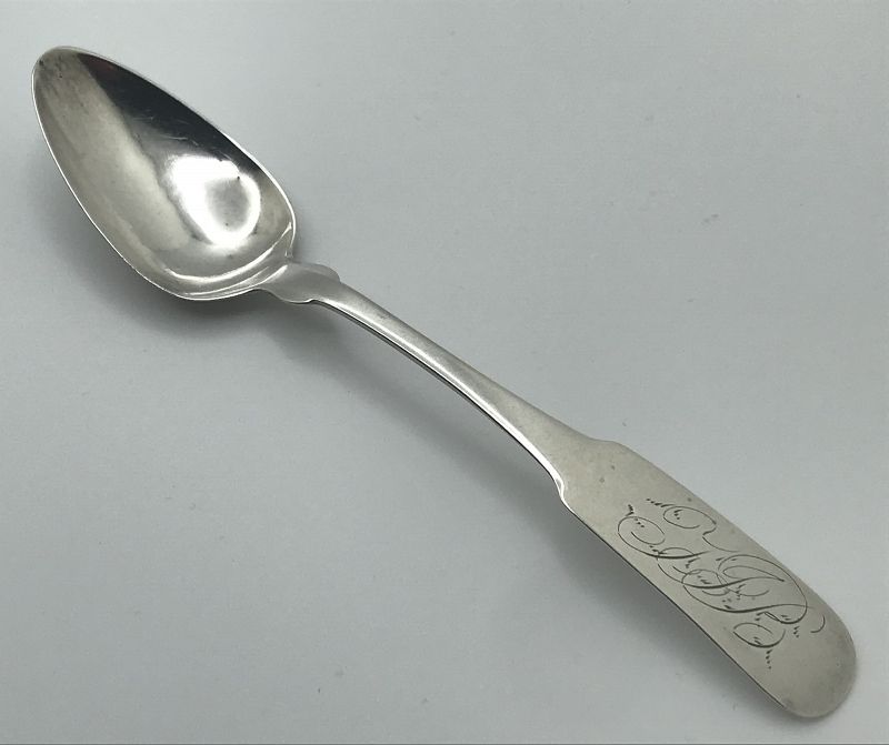 Nice NYC Coin Silver Teaspoon by Henry Edwin Hoyt with Date Punch Mark