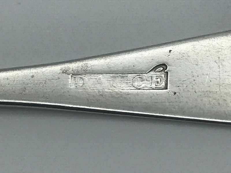 Scarce Early Philadelphia Silver Teaspoon by Simon Daucé Ca. 1798-1819