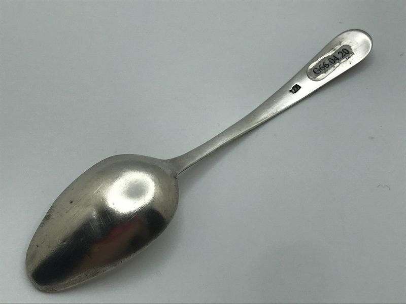 Late 18th Century Virginia Coin Silver Teaspoon by James Geddy