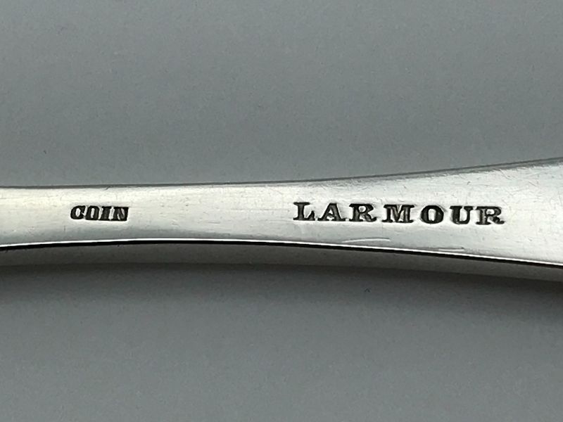 Fine Baltimore Coin Silver Pie Fork Engraved &quot;Irish&quot; by Larmour &amp; Co.