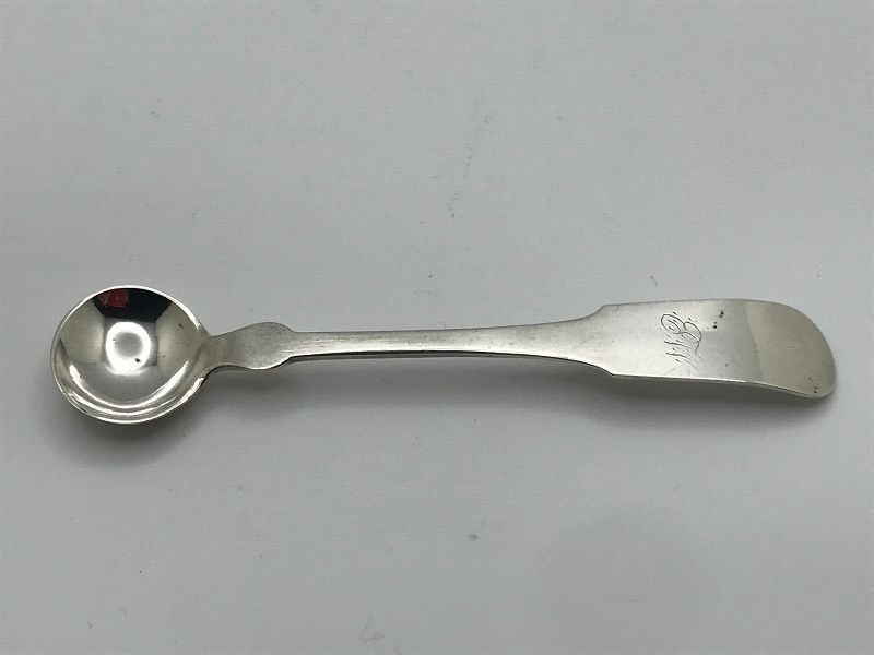 Portland, Maine Coin Silver Salt Spoon by Charles Lord, Ca. 1830-50