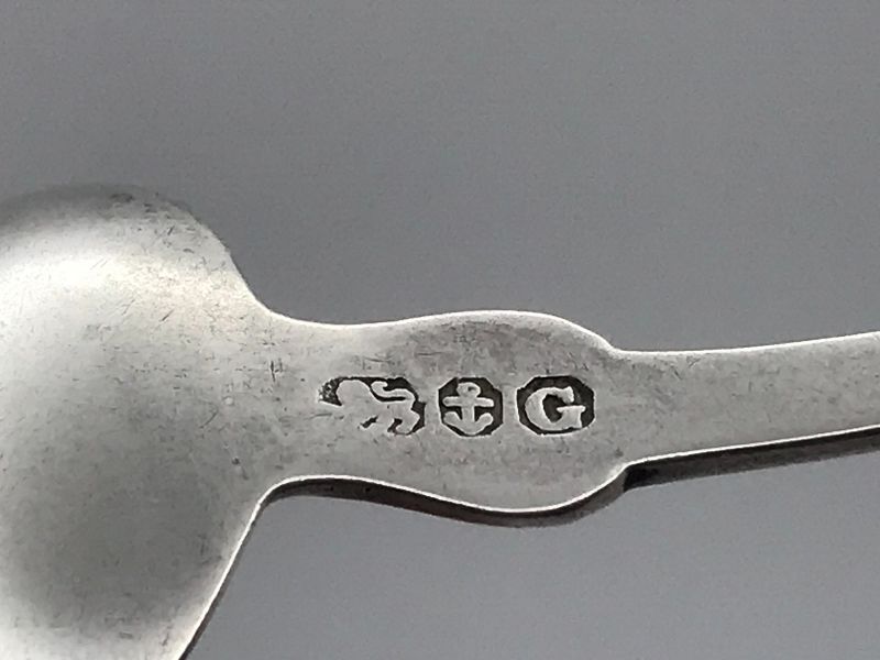 Coin Silver Salt Spoon with Early Gorham Marks