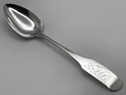Nice NY Coin Silver Spoon Ca. 1805-13 by Joseph Reeves of Newburgh