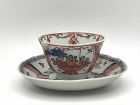 Good 'Amsterdam Bont' Over-Decorated Chinese Cup & Saucer c.1710-40