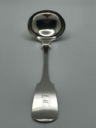 Coin Silver Cream Ladle by Seymour Hoyt of New York City, Ca. 1840