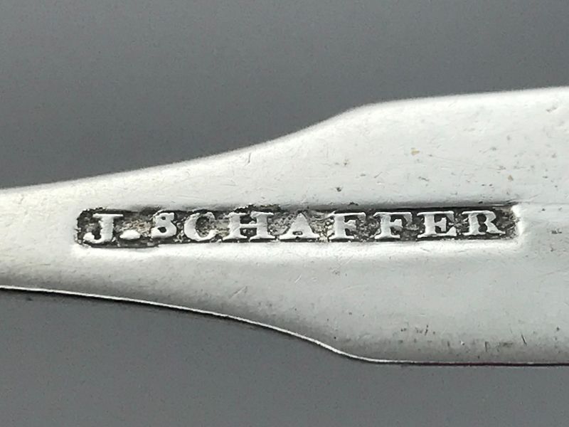 Scarce Washington, Pennsylvania Coin Silver Spoon by Jacob Schaffer