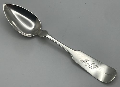 Excellent Pittsburgh Coin Silver Spoon by Isaac Garrison